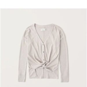 Abercrombie Cozy Waffle Button-Up Top
